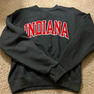 iu dark grey crewneck